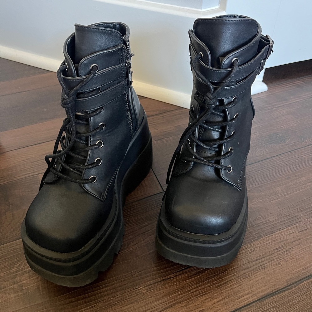 Demonia Black Platform Boots - image 3